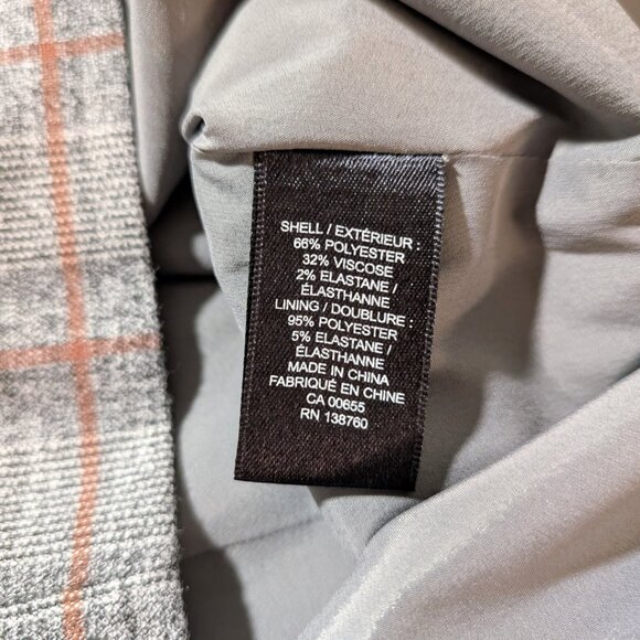 RW&CO pencil skirt grey rust brown plaid size 0 - Picture 10 of 14